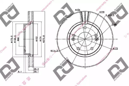 Тормозной диск DJ PARTS BD1363